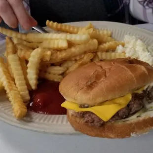This was the jumbo burger plate