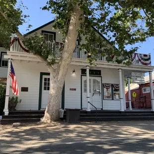 the front of the building