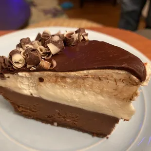 a piece of cake on a plate