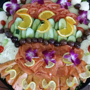 One of our great catering masterpieces. Lox so thin you can see though it