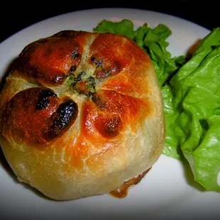 Excellent spinach knish