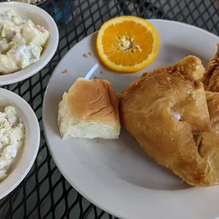 Half fried chicken platter