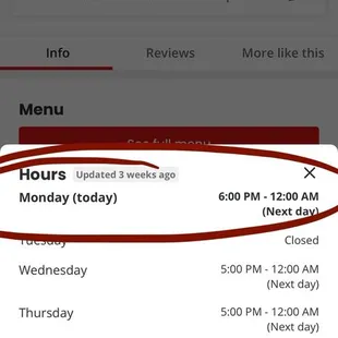 Site says open but the location is vacant.