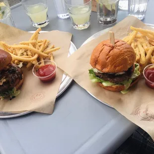 Goat Cheese and Prosciutto Burger &amp;  Mushroom Truffle Burger