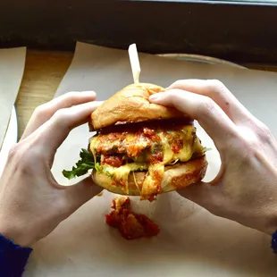 Double Cheeseburger with bacon jam.