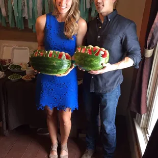 Beautiful watermelon fruit bowls!