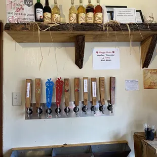 Wall taps and wines