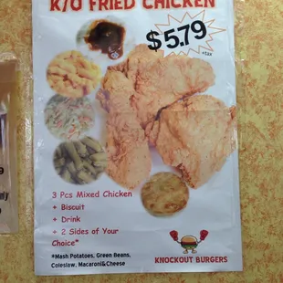 the price of fried chicken