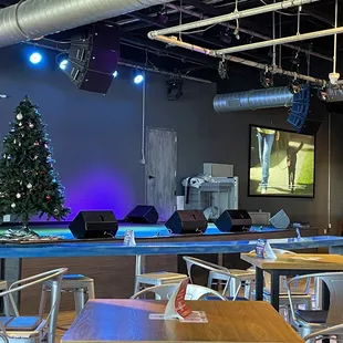 Huge Stage in the front. Christmas EVERYDAY here!