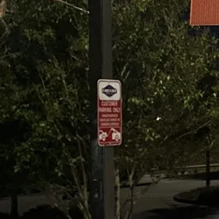 Knockouts Sign (customer Parking) I spent 100$