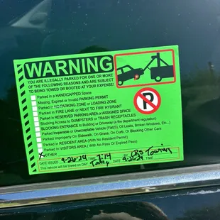 I'm inside the bar at the time when they put this sticker on my car