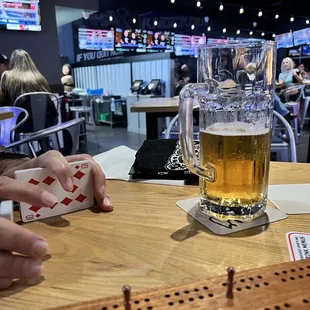 two people playing a game of cribbers