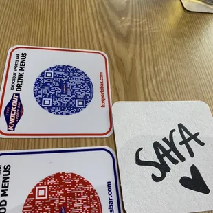 Scan to view menu