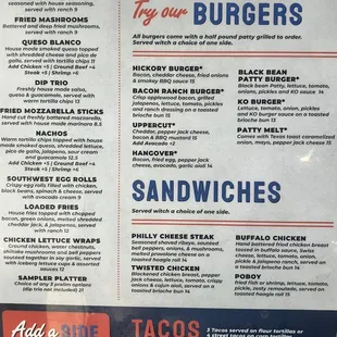 Food menu