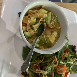 Tortilla soup &amp; salad