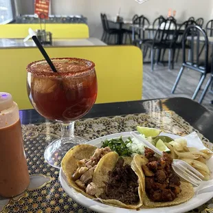 Pollo, Barbacoa, Pastor (pastor is the besssssstt)