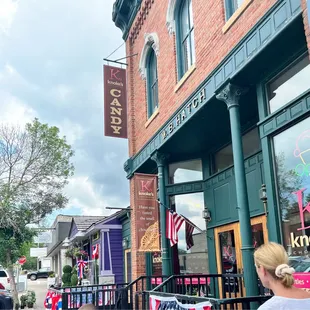 a woman walking down the street
