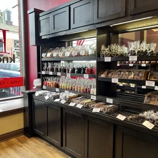 a display of chocolates