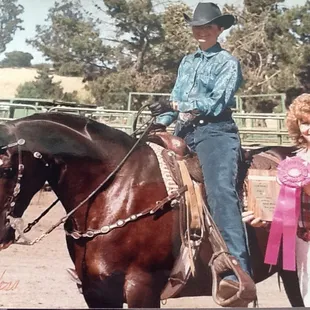 Lady and me winning top 5 in western pleasure at the region 3 Arabian horse show.