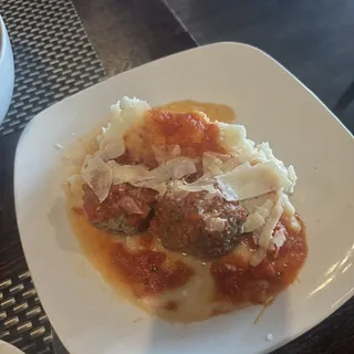 Hand Made Meatballs and Mashed Potatoes