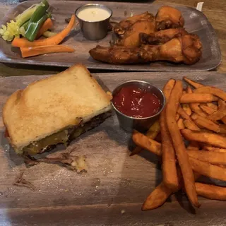 Grilled Cheese with Braised Short Rib Sandwich