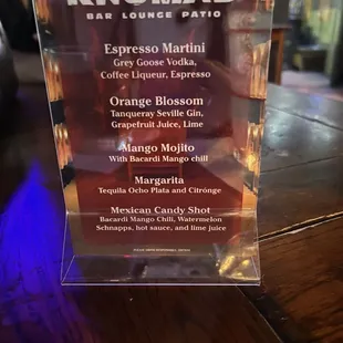 Drink specials