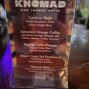 Drink specials
