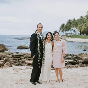 Stephanie, my husband &amp; I on our wedding day. :)