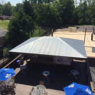 Patio, Tiki Bar and Sand Volleyball court
