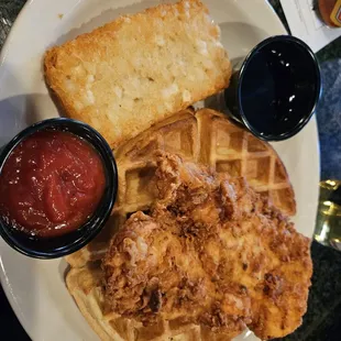 Chicken and waffles
