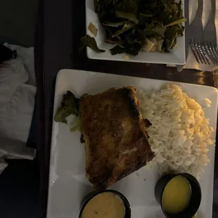 Fried sea bass
