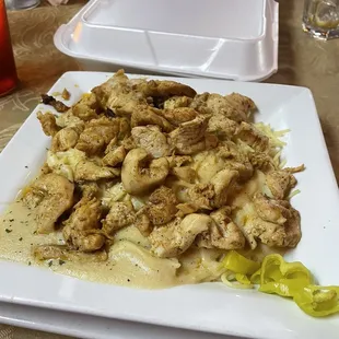 Blackened Chicken over Pasta