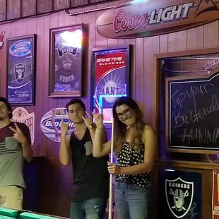 1st time here, working persons bar.  I loved it!  2 pool tables,  shuffle board,  touch tunes jukebox too