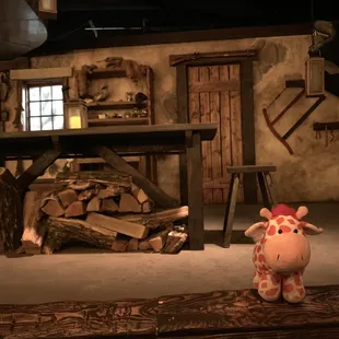 The amazing set of Man-Beast! Tiny giraffe not included.