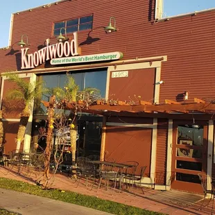 Backside of restaurant