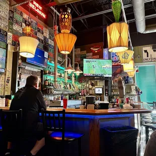 a man sitting at the bar