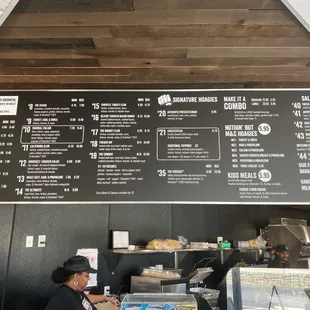 The menu