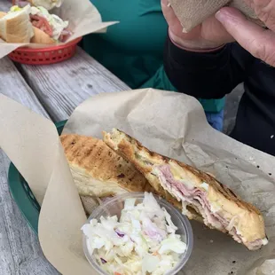 Cuban &amp; Coleslaw! My husband says best Cuban he&apos;s ever had and talked to owner about how good it was before we left.