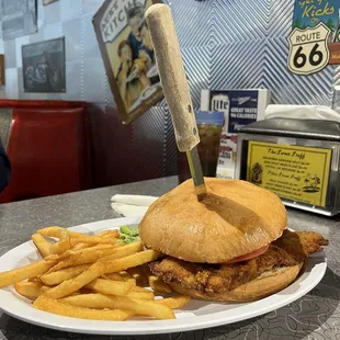 Hubcap tenderloin and fries