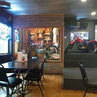 a motorcycle on display
