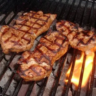 Grilled Tuna Steaks.  Yummy!