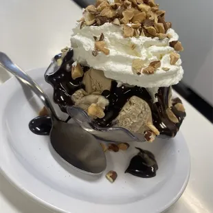 Small Sundae with Toasted Almond ice cream