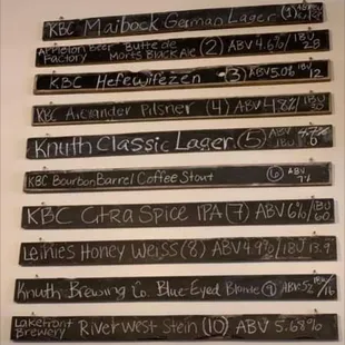 Beer menu 06/12/21