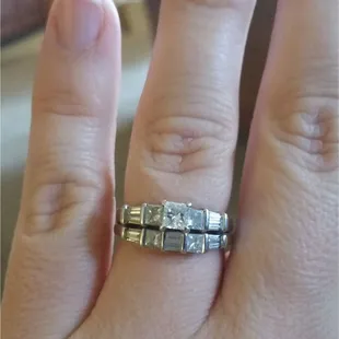 My original wedding set I wanted my new ring to look like.