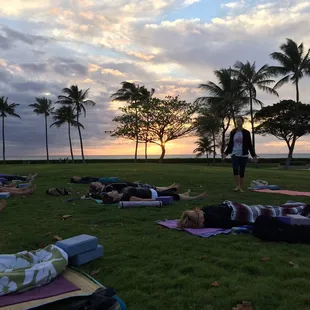 Sunset Yoga at the Ko Olina Sports &amp; Beach Club for Ko Olina residents.