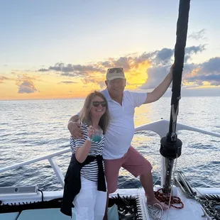 Beautiful sunset cruise, amazing sunsets and wonderful spinner dolphins put on a show for us!