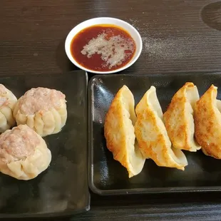 Shumai and pot sticker appetizers