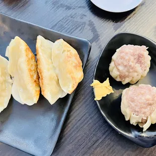 3. Handmade Gyoza and 4. Pork Shumai