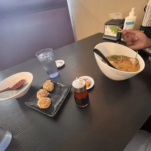 4. Pork Shumai  &amp; 20. Garlic Bomb Ramen w/ Miso base