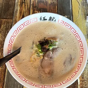 Koi ramen with miso based sauce.